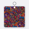 Checker Swirl Acrylic Keychain