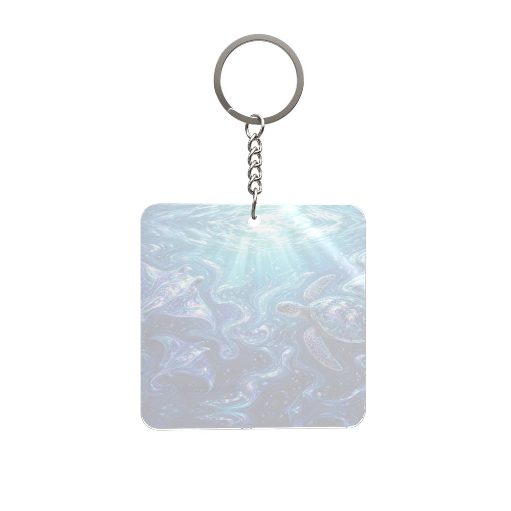 Deep Sea Drift Square Keychain