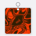 Brown & Orange Trippy Football Acrylic Keychain