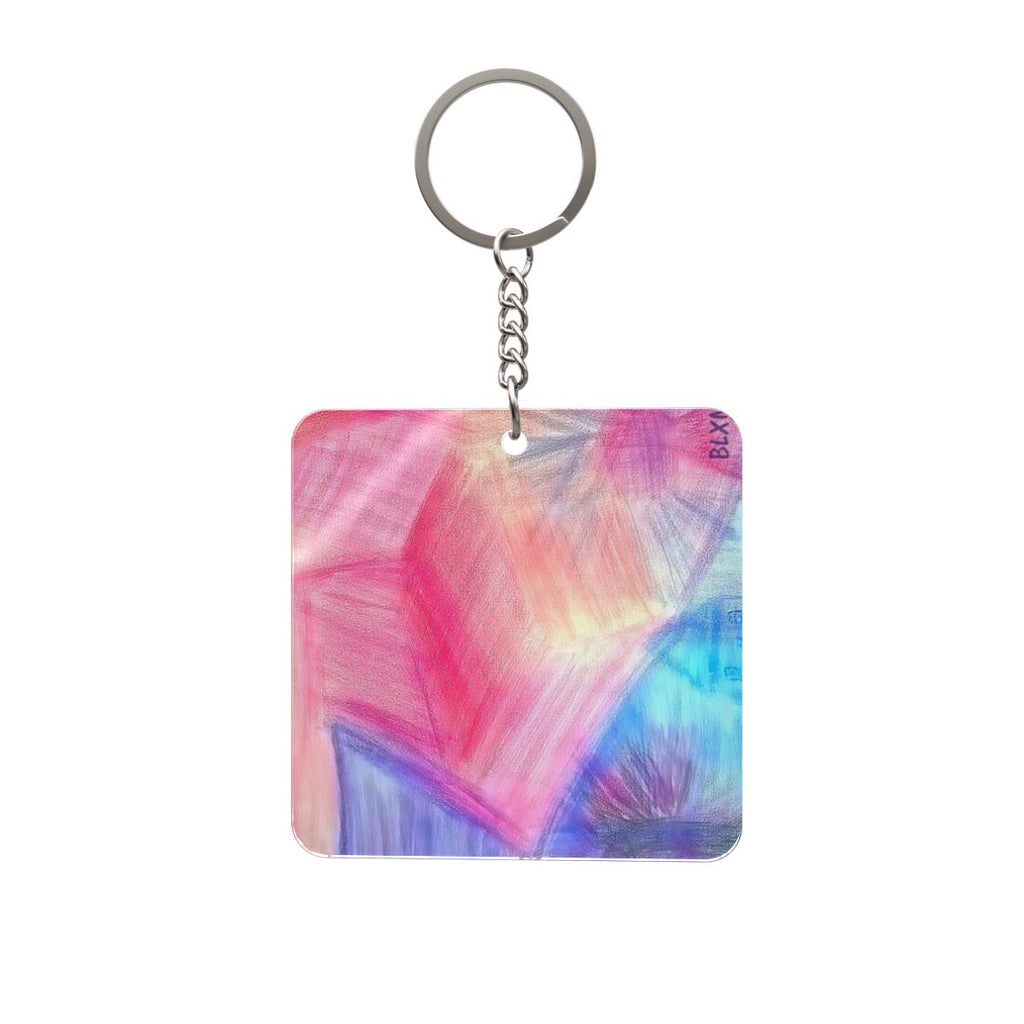 Hazy Dream Square Keychain