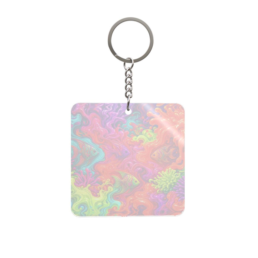Melting Reef Square Keychain