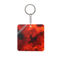 Molten Lava Square Keychain