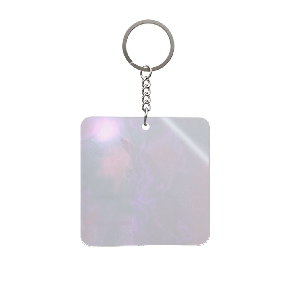 Moonlit Wolf Square Keychain