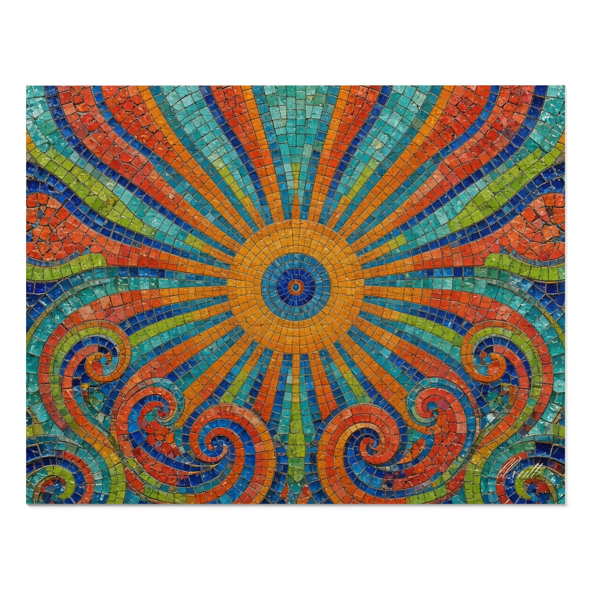 Mosaic Sunburst Puzzle