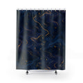 Navy & Gold Marble Shower Curtain