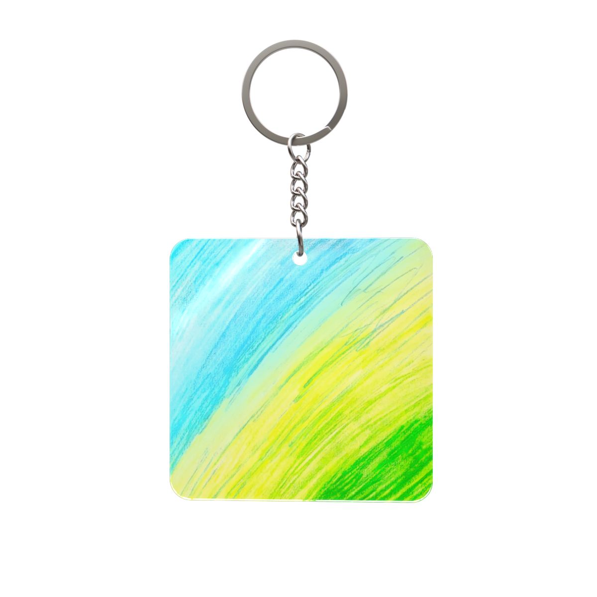 Pastel Flow Square Keychain