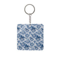 Snowflake Trippy Christmas Square Keychain