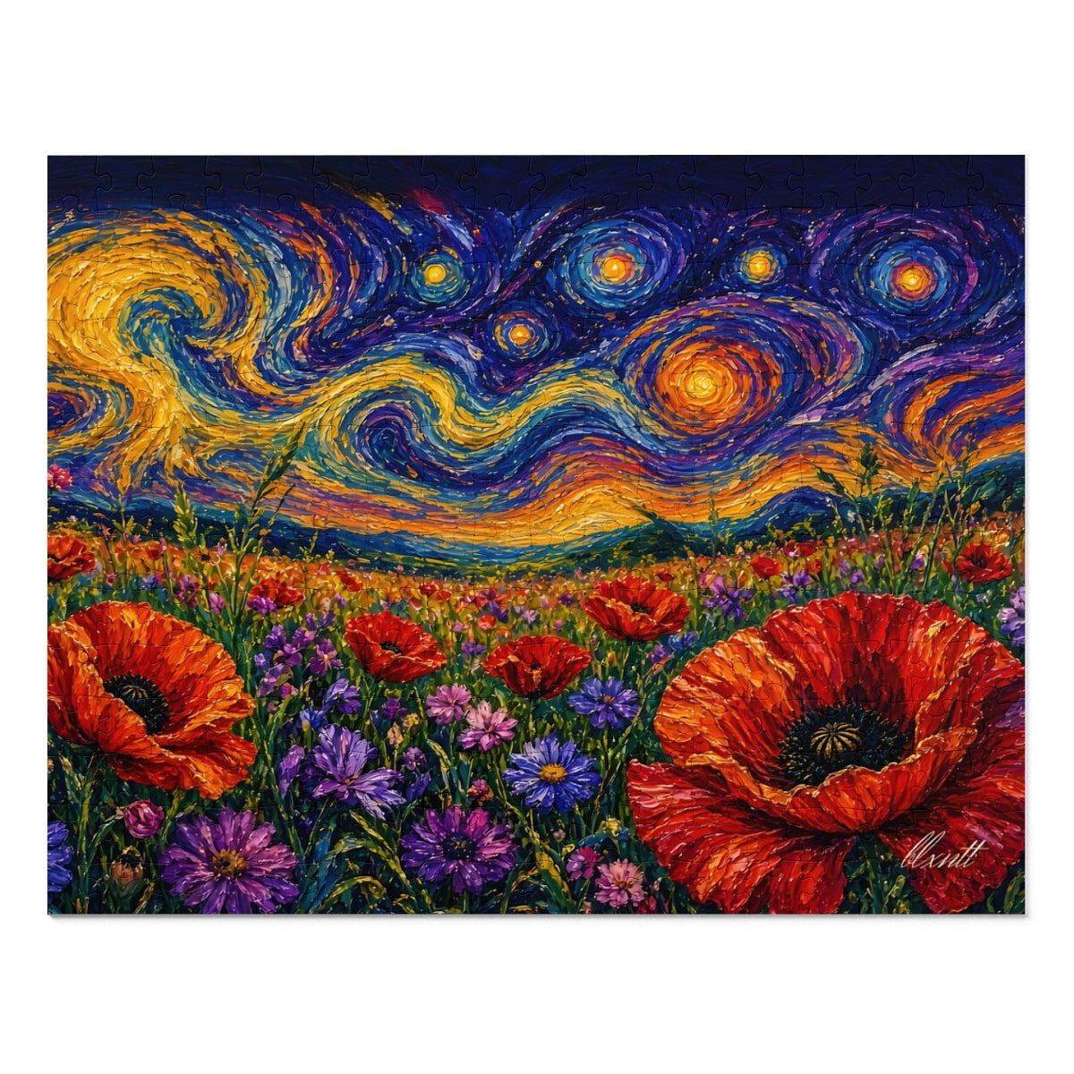 Starry Poppies Puzzle