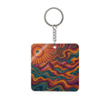 Sun Swirl Square Keychain
