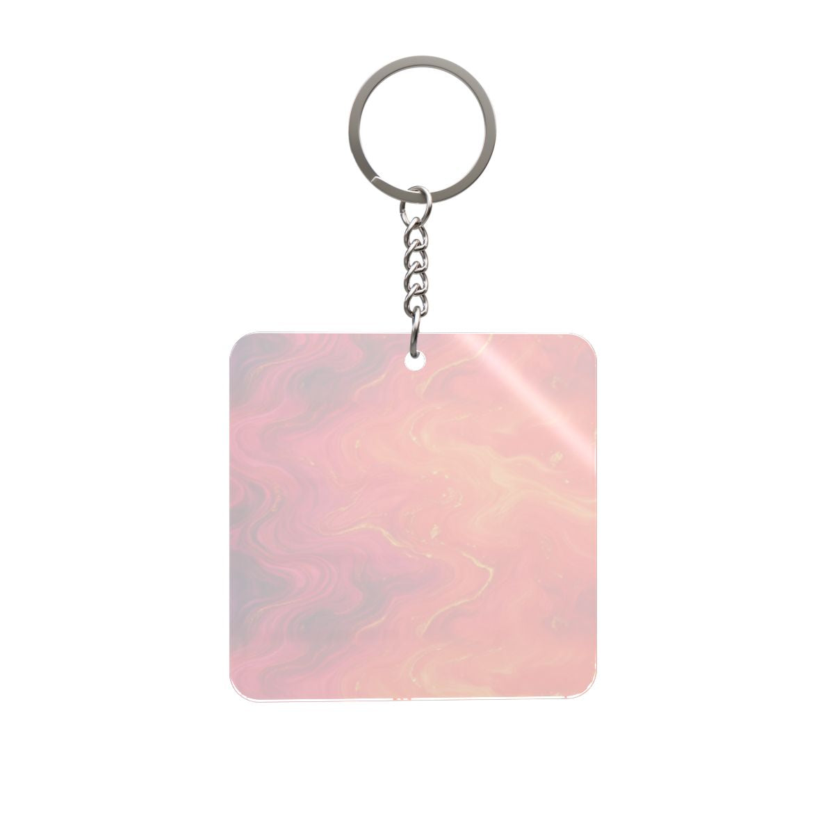 Sunset Marble Square Keychain