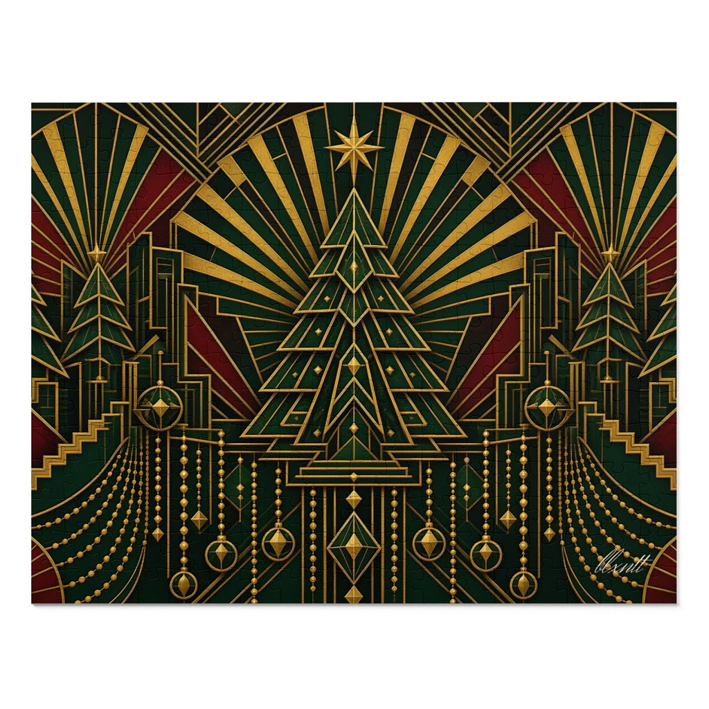 Trippy Christmas Art Deco Puzzle