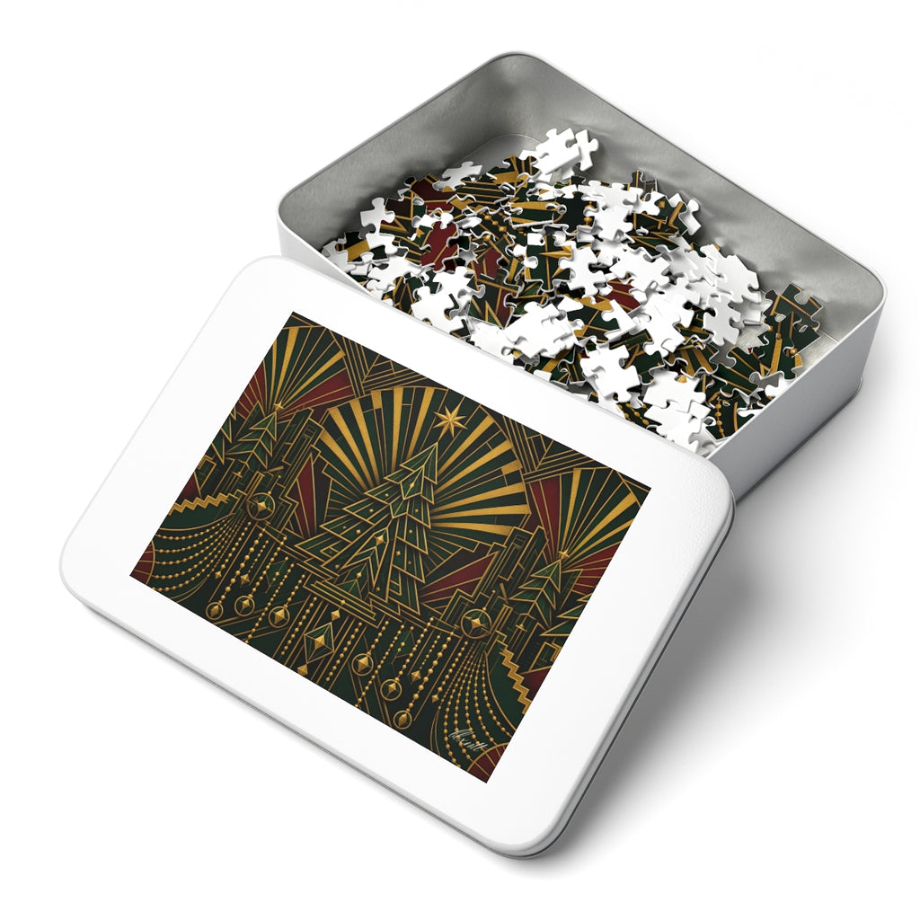 Trippy Christmas Art Deco Puzzle
