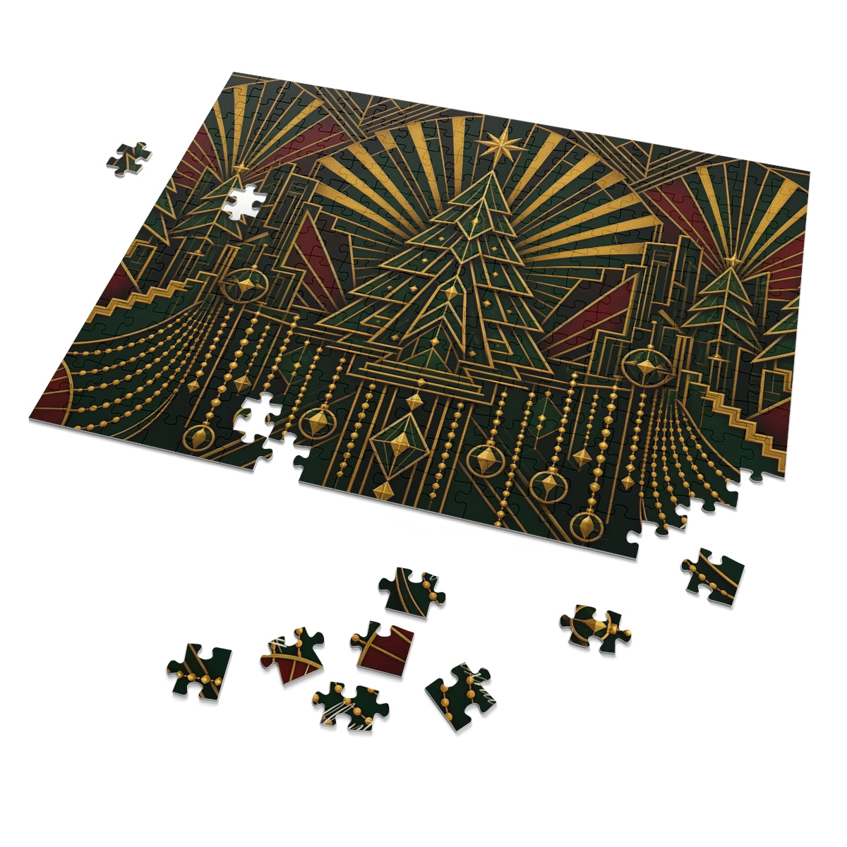 Trippy Christmas Art Deco Puzzle