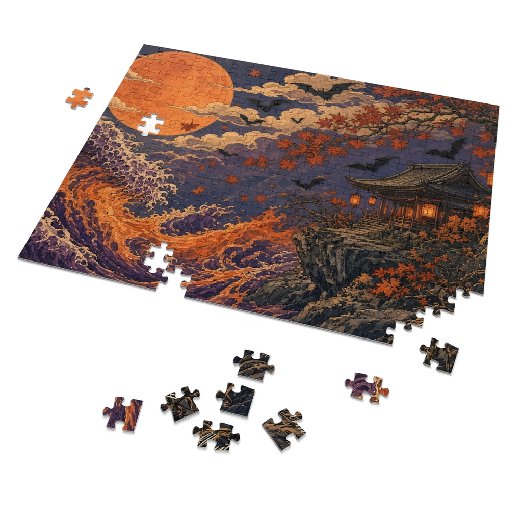 Trippy Halloween Harvest Moon Wave Puzzle