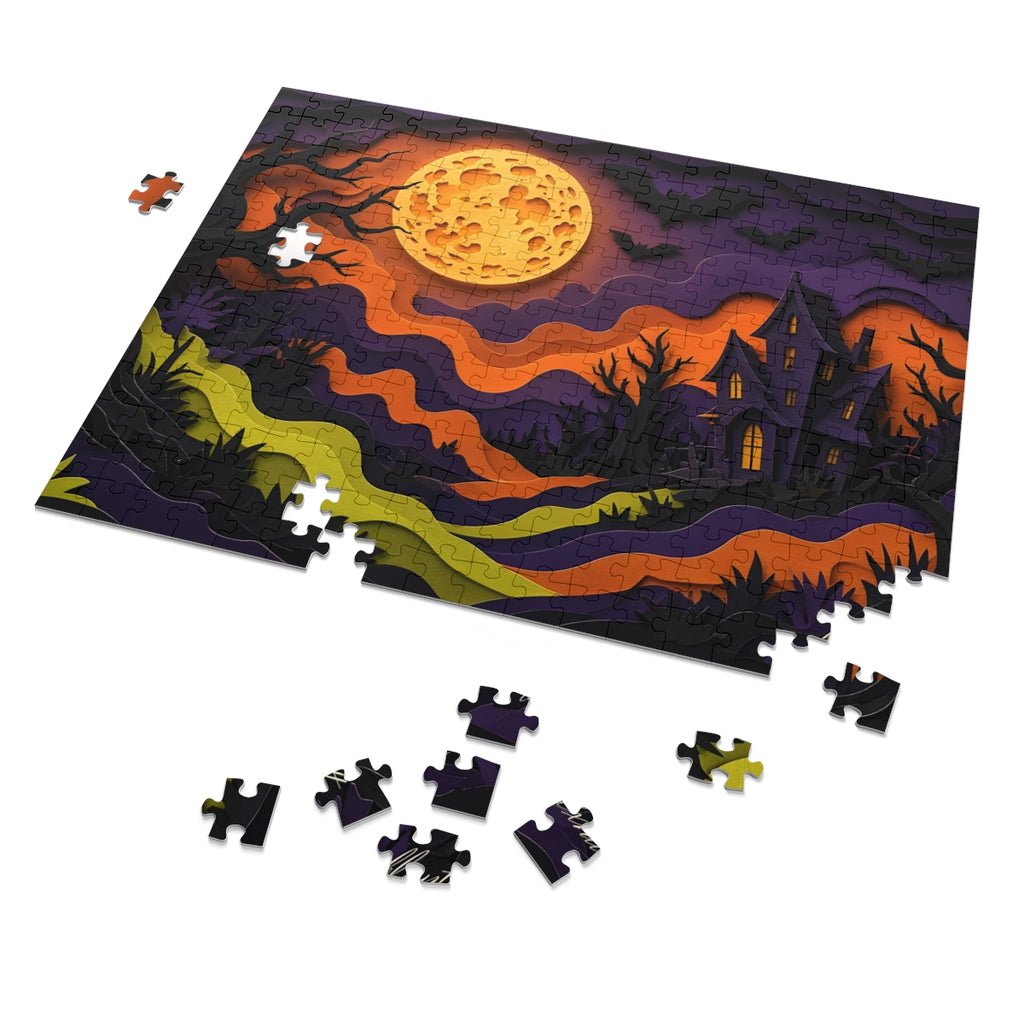 Trippy Halloween Paper Cut Puzzle