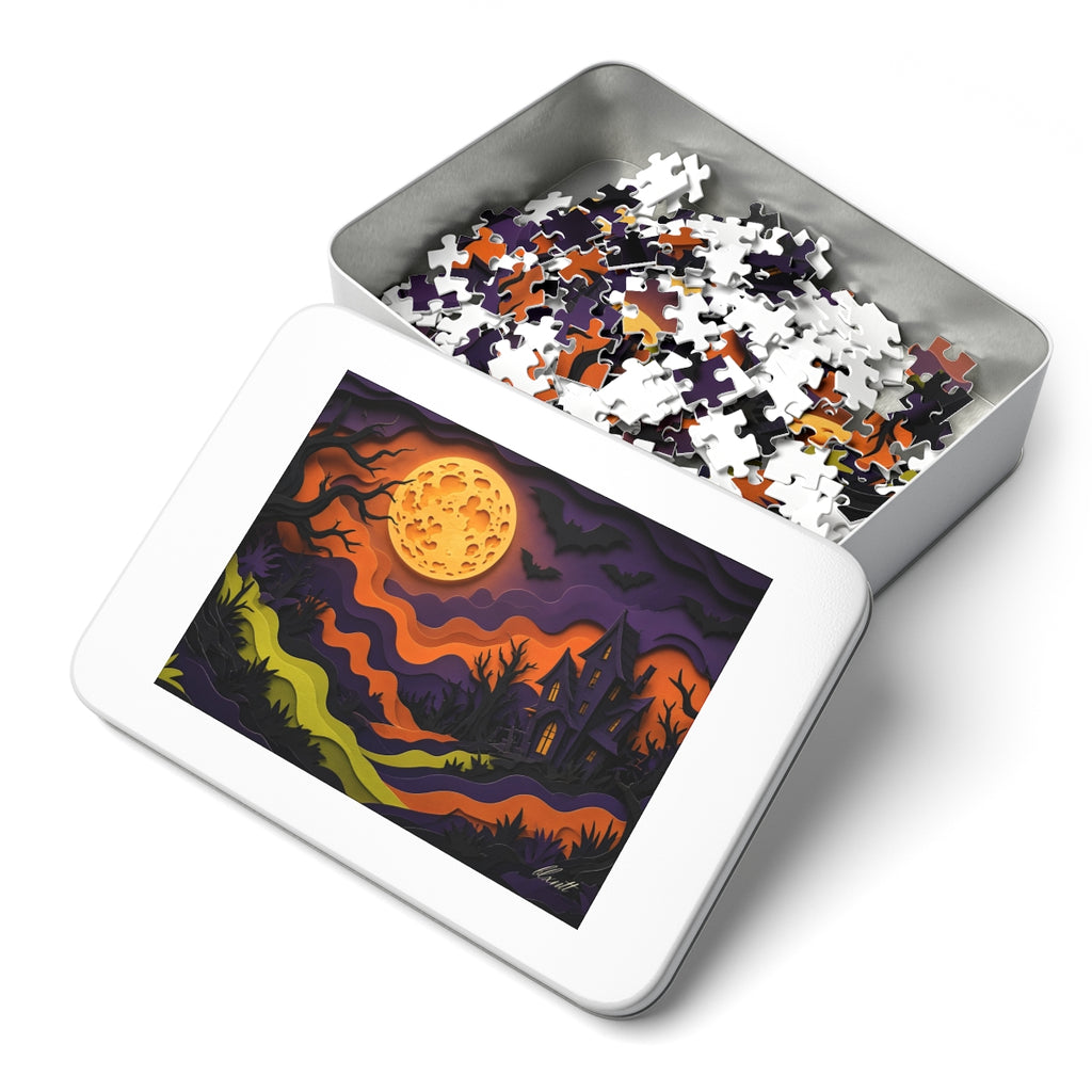 Trippy Halloween Paper Cut Puzzle